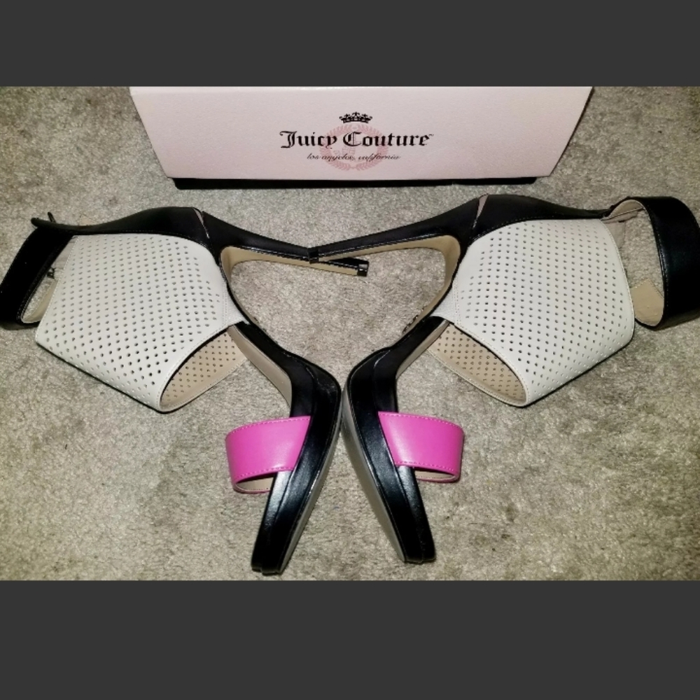 Juicy couture heels worn once .
